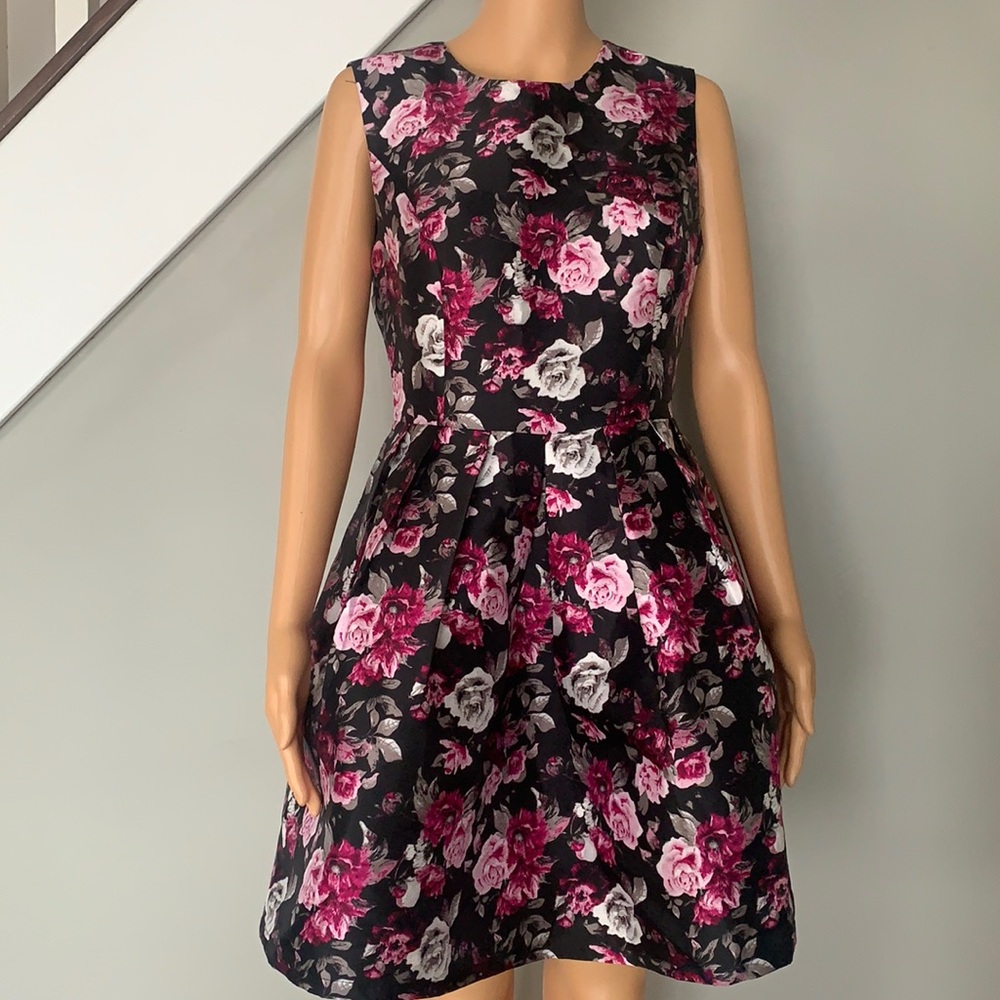Rose print dress